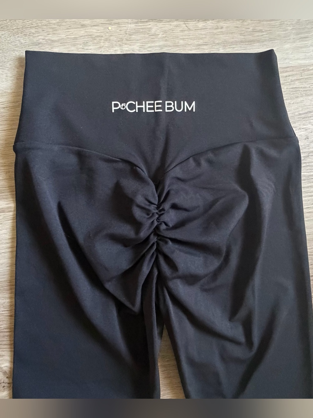 Pcheebum Black Booty Scrunch Butt Shaping High-Waisted Leggings - Size Small